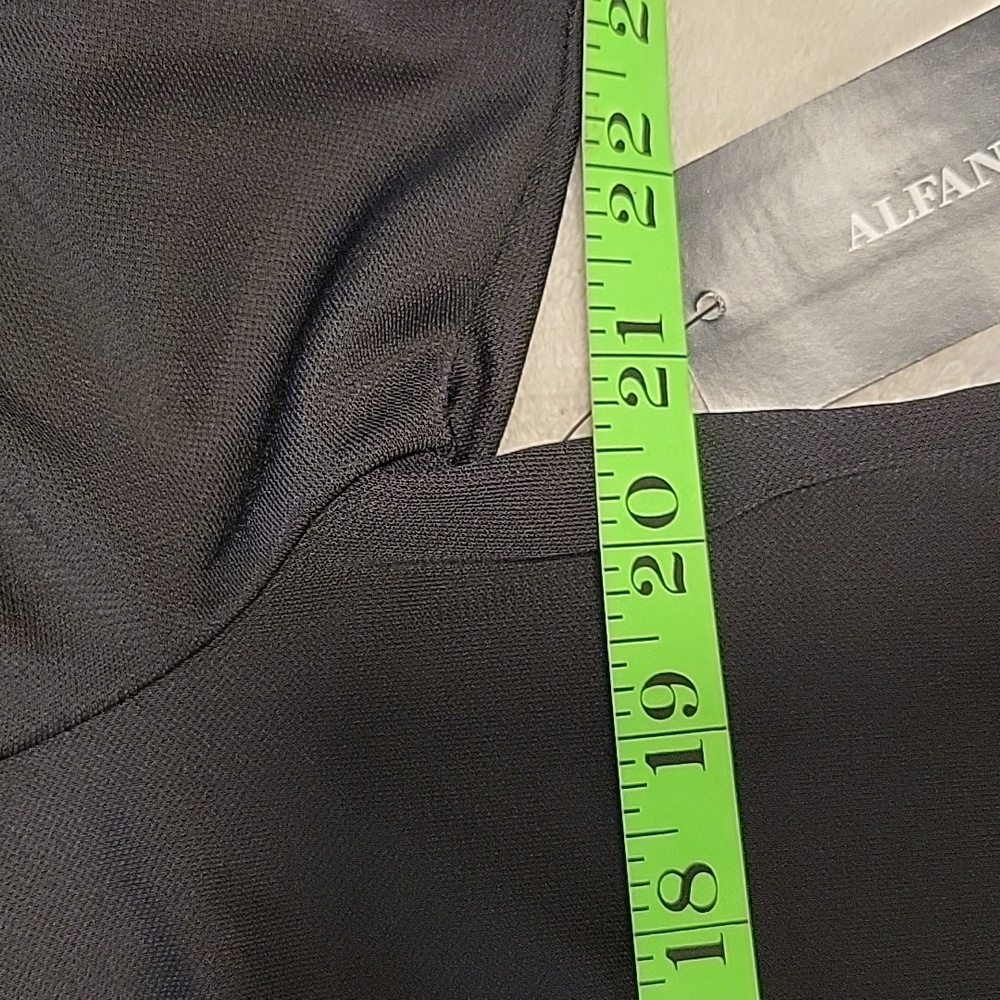 Alfani Black Draped Neck Flutter Sleeve Top - Picture 6 of 12